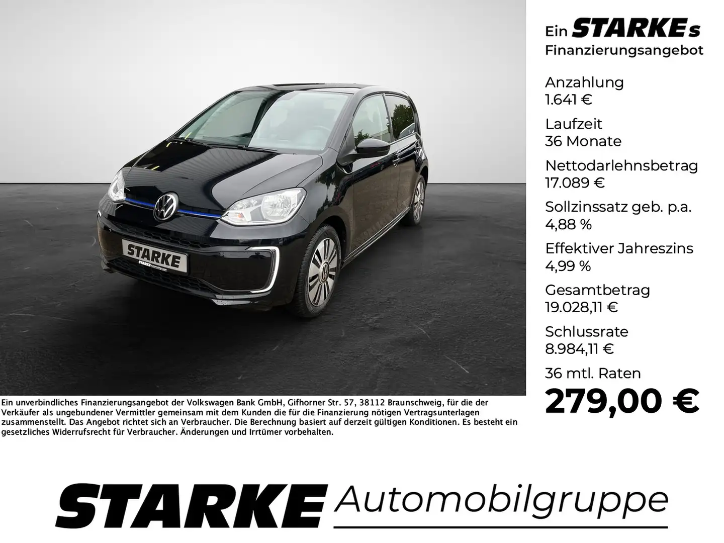 Volkswagen up! e-up! Edition Schwarz - 1