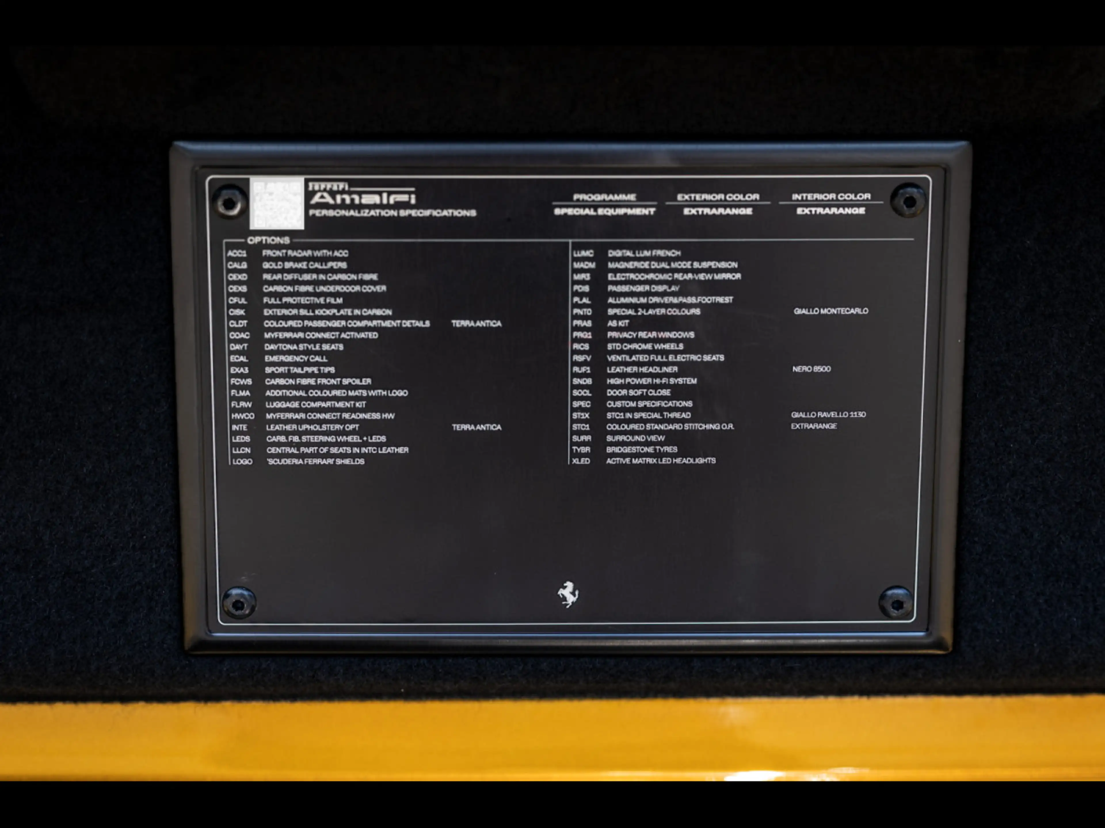 Ferrari Amalfi GIALLO MONTECARLO°PPF°CARBON°360°BURMESTER°DISP — photo 15