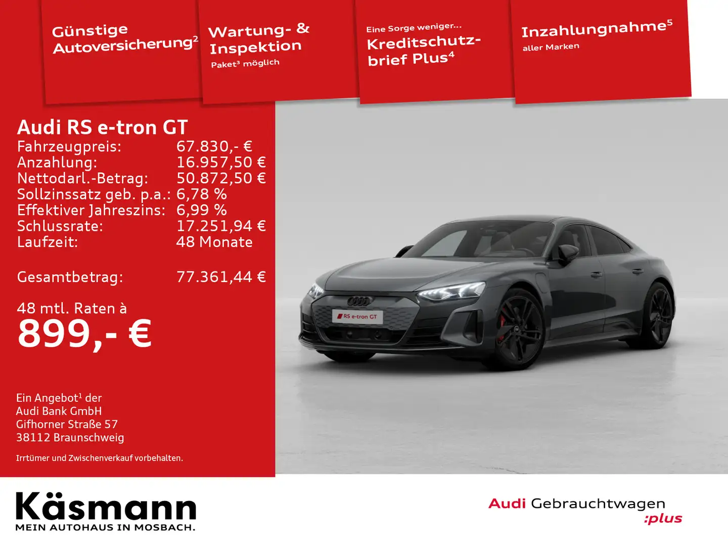 Audi RS e-tron GT qu MATRIX ALLRADL PANO KAM ACC SHZ Grau - 2