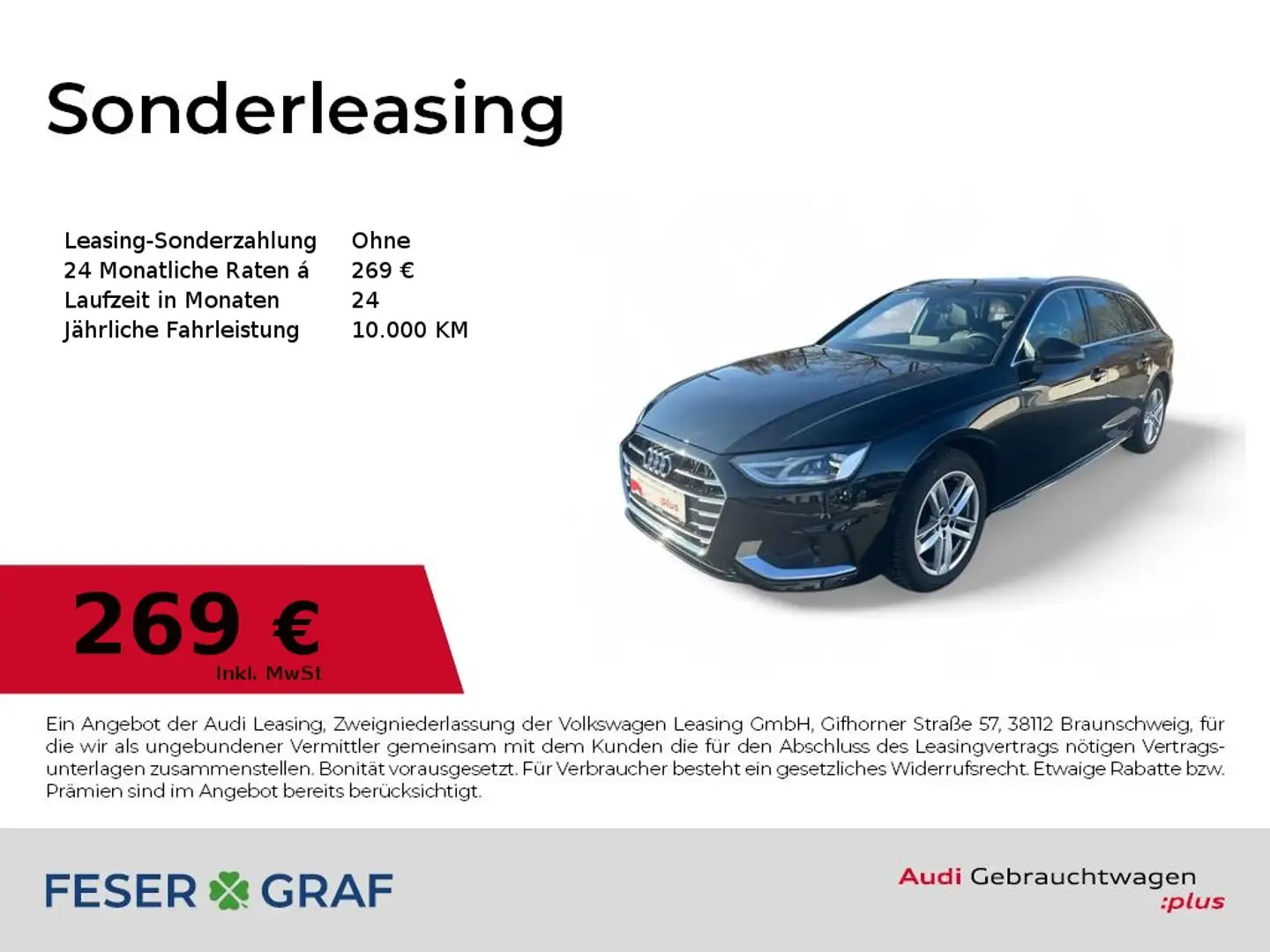 Audi A4 Avant Advanced 35 TFSI S tronic NAVI+/GJR/ACC/VC+/ Schwarz - 1