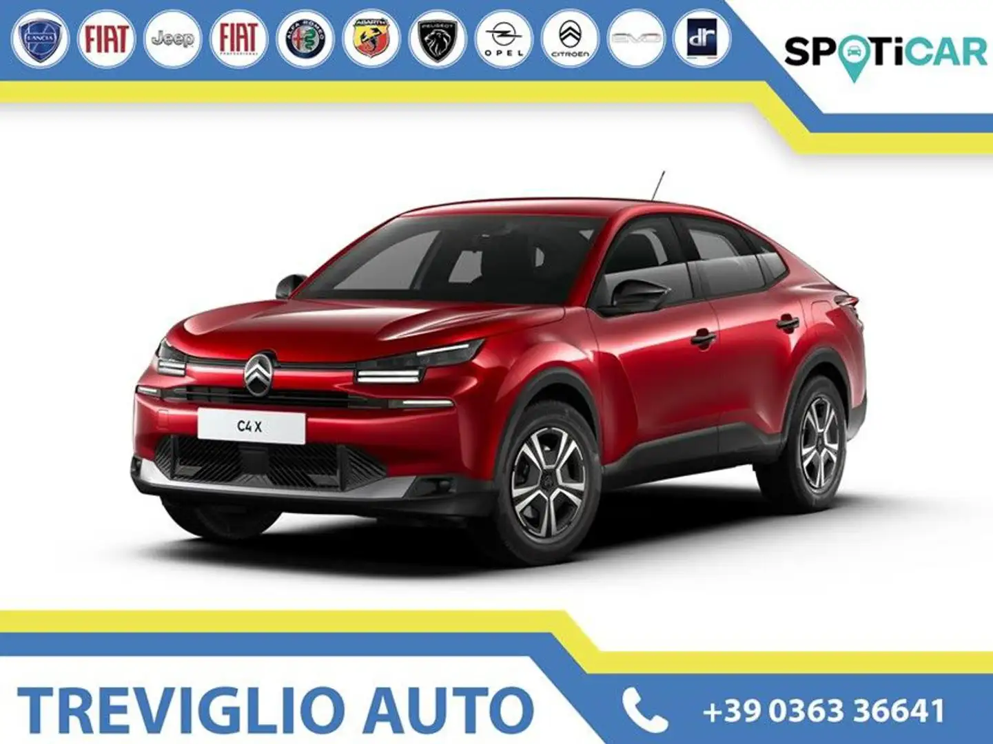 Citroen C4 X Hybrid 145 e-DCS6 YOU+PLUS+BUSINESS+MAX Rojo - 1