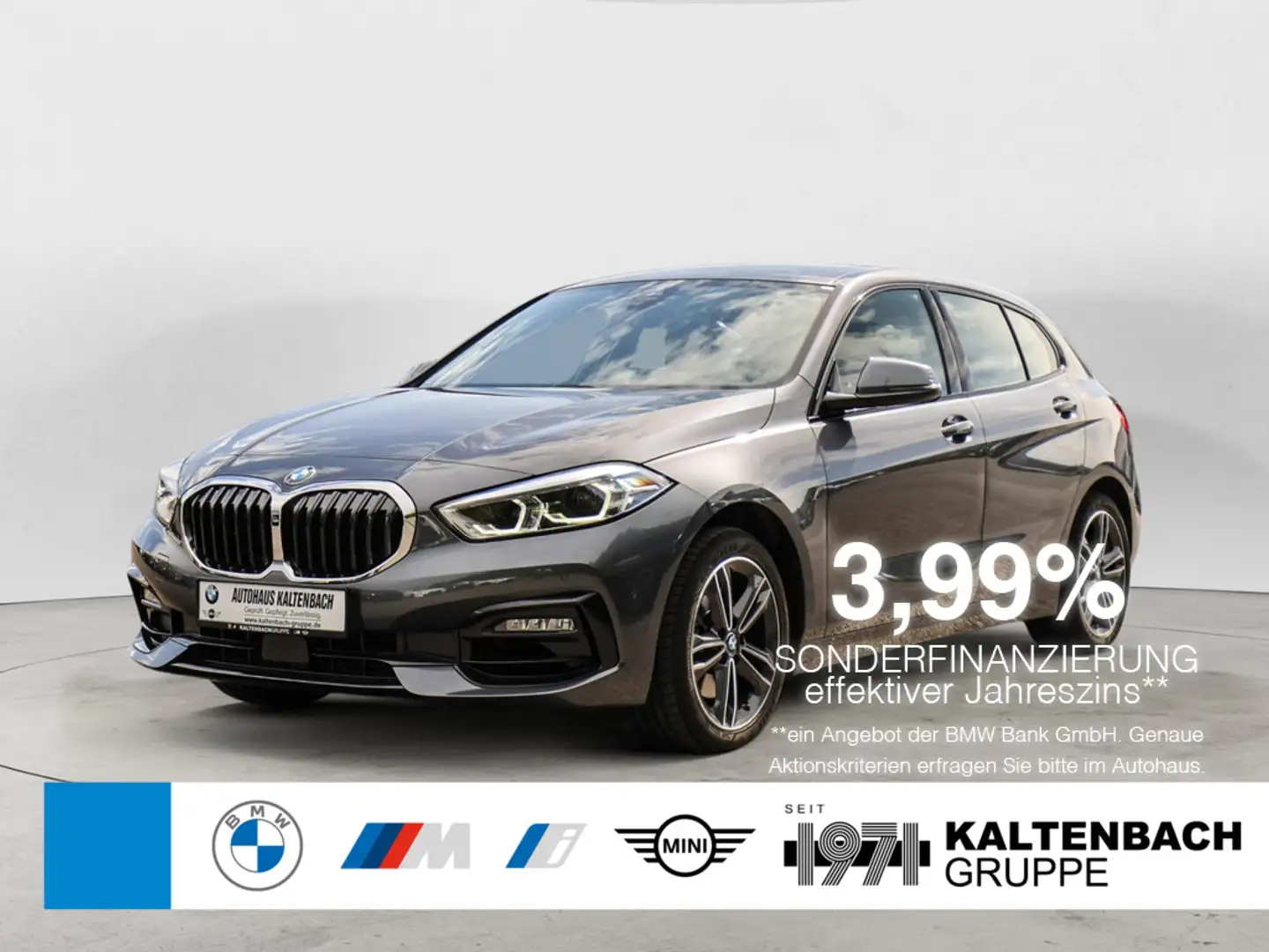 BMW 118 i Sport Line PANO AHK LED W-LAN NAVI SHZ Gris - 1