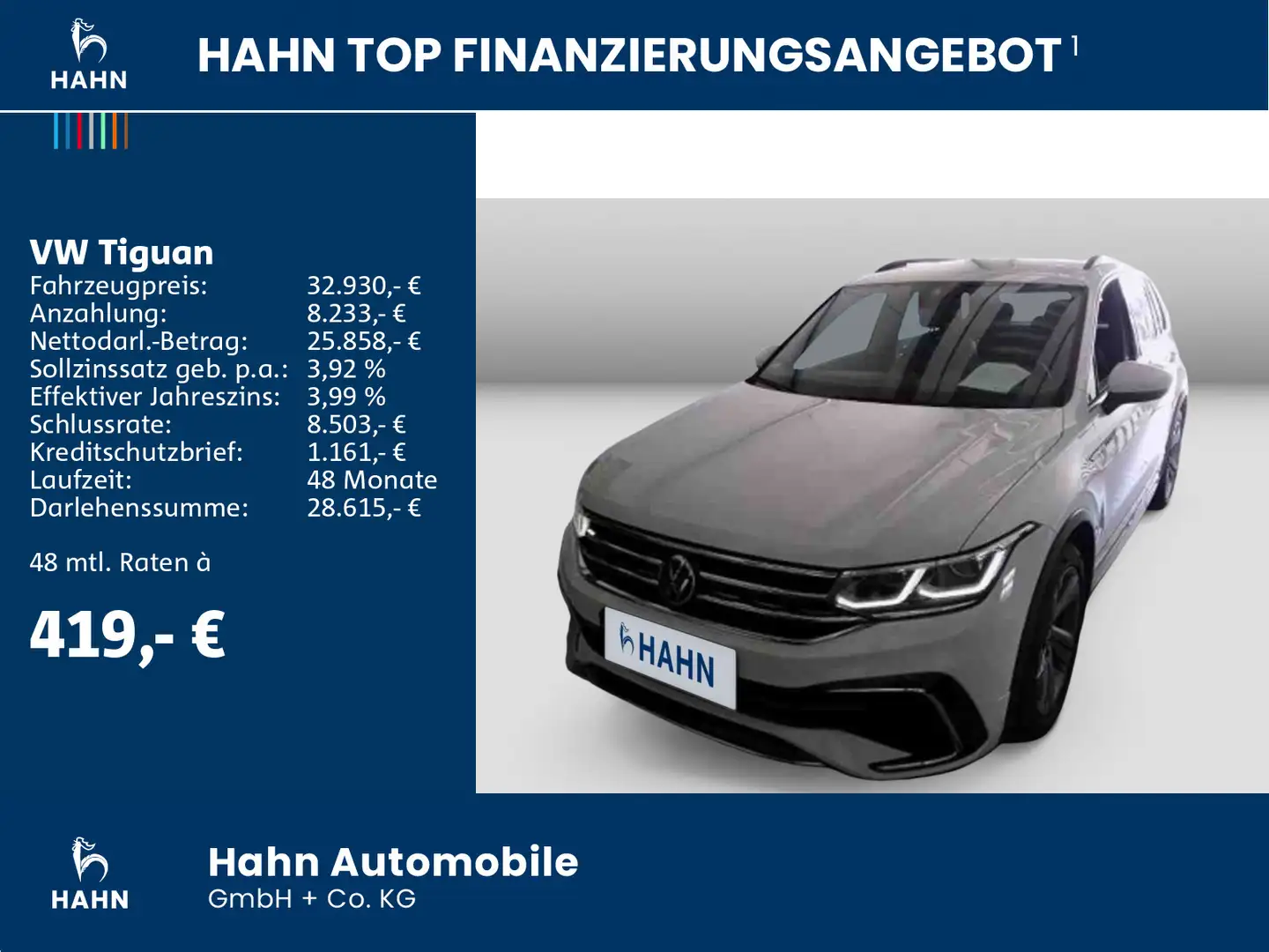 Volkswagen Tiguan 2.0 TDI DSG R-Line Matrix Navi Sitzh DAB+ Weiß - 2