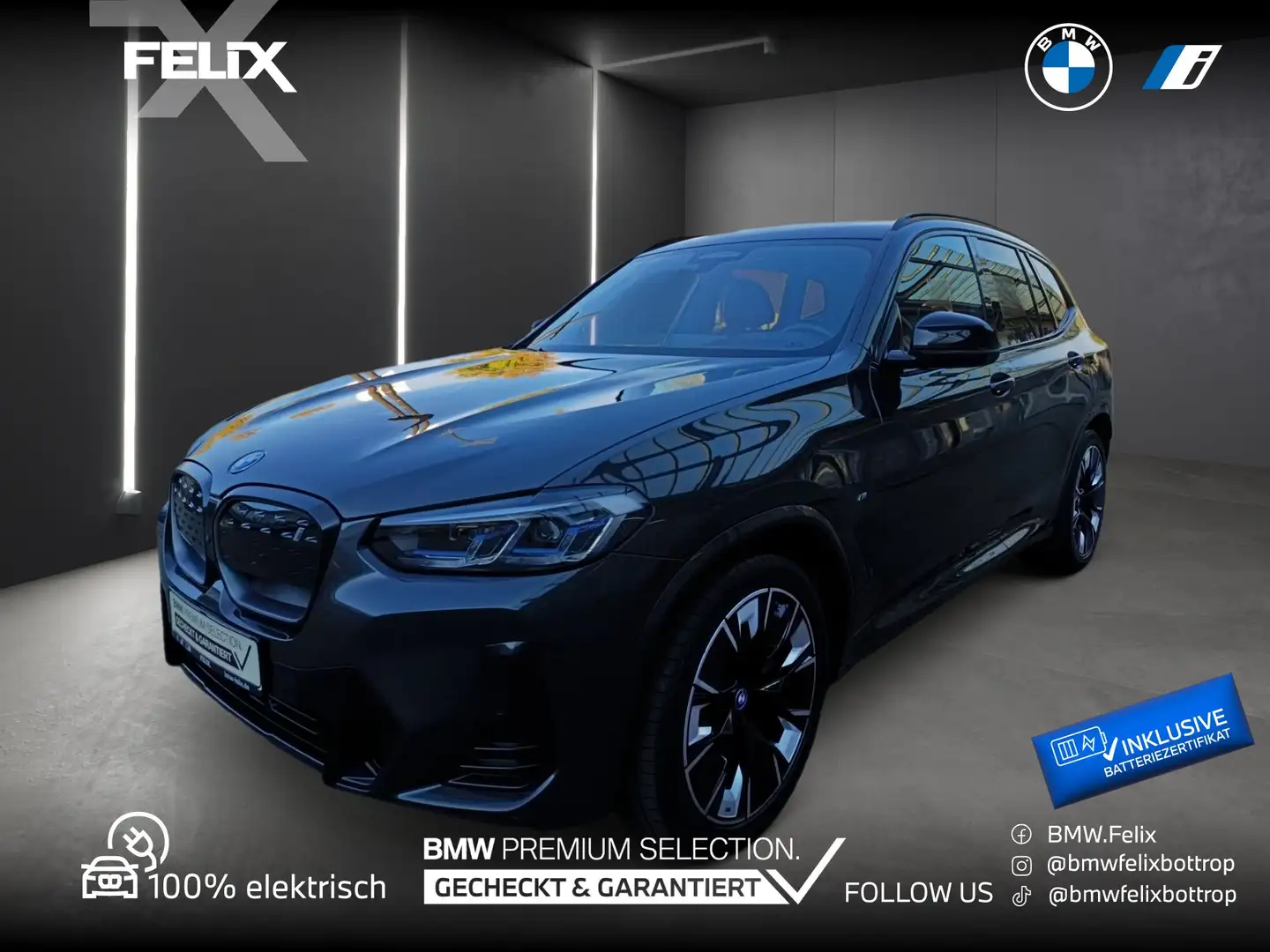 BMW iX3 Impressive+M SPORTPAKET+HARMAN/KARDON+ANH.KUPPLUNG Grau - 1