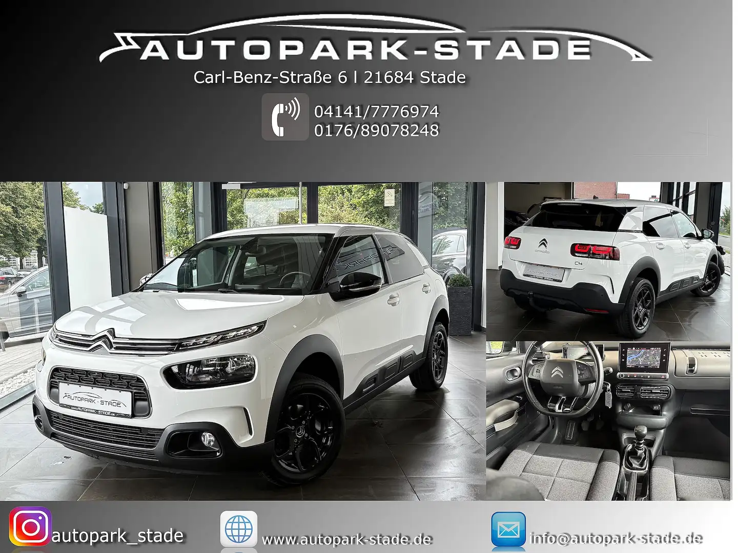 Citroen C4 Cactus Shine 6-Gang Klima Navi Tempo PDC Weiß - 1