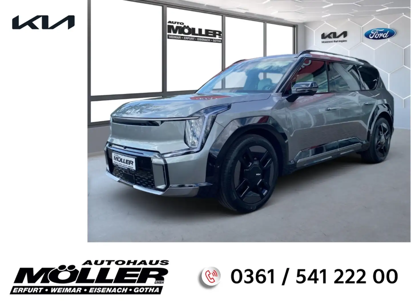 Kia EV9 GT-Line AWD *AHZV* 7S Glasdach 360° Massage ACC Grau - 1