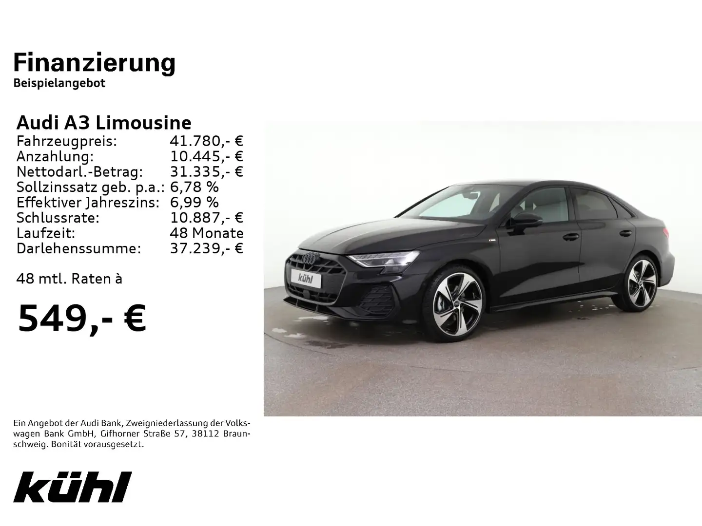 Audi A3 Sline 35 TFSI s tronic 19' Matrix S Schwarz - 2