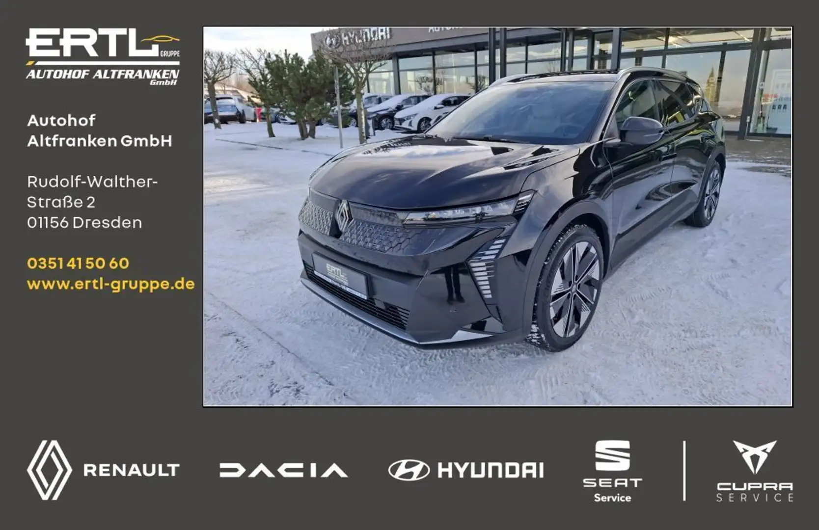 Renault Scenic 100% el. Techno 220 Long Range Schwarz - 1