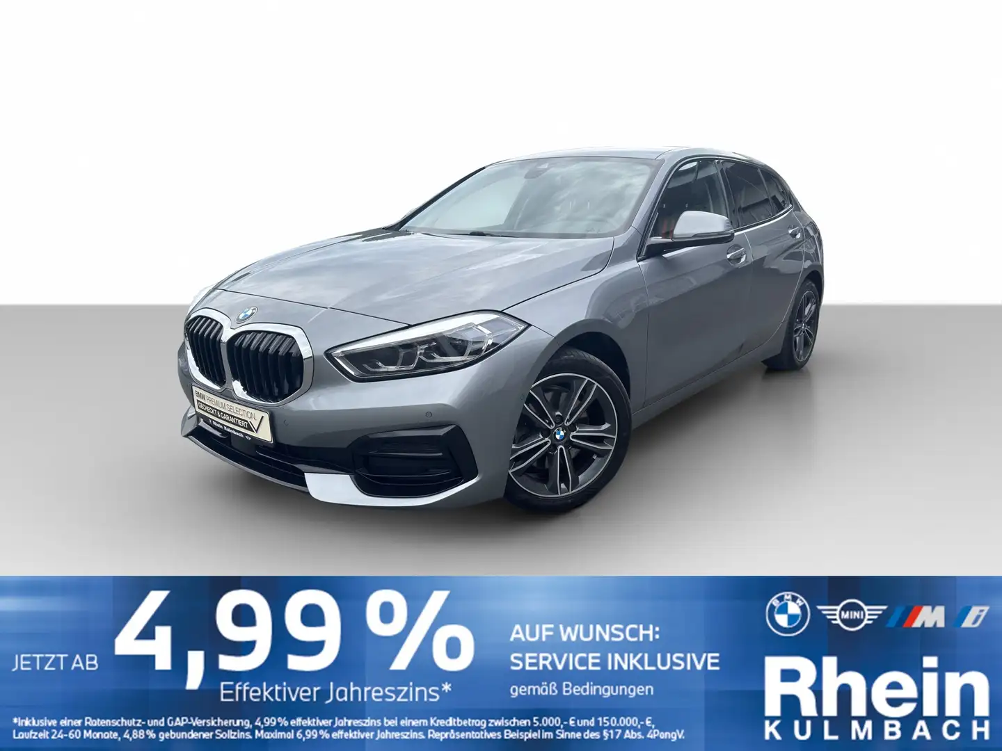 BMW 118 i Sport Line Navi LED AHK ParkAs Lenkradheiz. Gris - 1