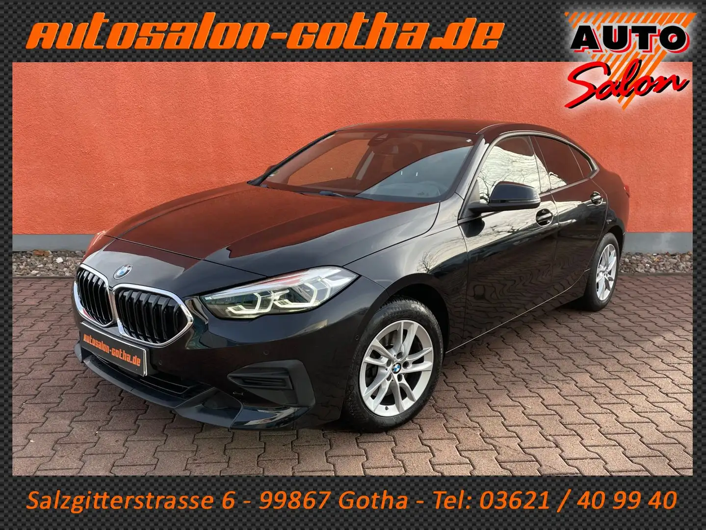 BMW 218 d Gran Coupe Advantage LED+HuD SHZ NAVI APPS Zwart - 1