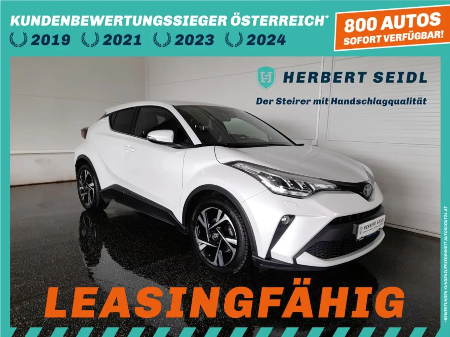 Toyota C-HR 2,0 Hybrid C-LUB Aut *VOLL-LED / 18 ZOLL / VOLLEDER / KAMERA / TEMPOMAT / SITZHEIZUNG* Weiß - 1