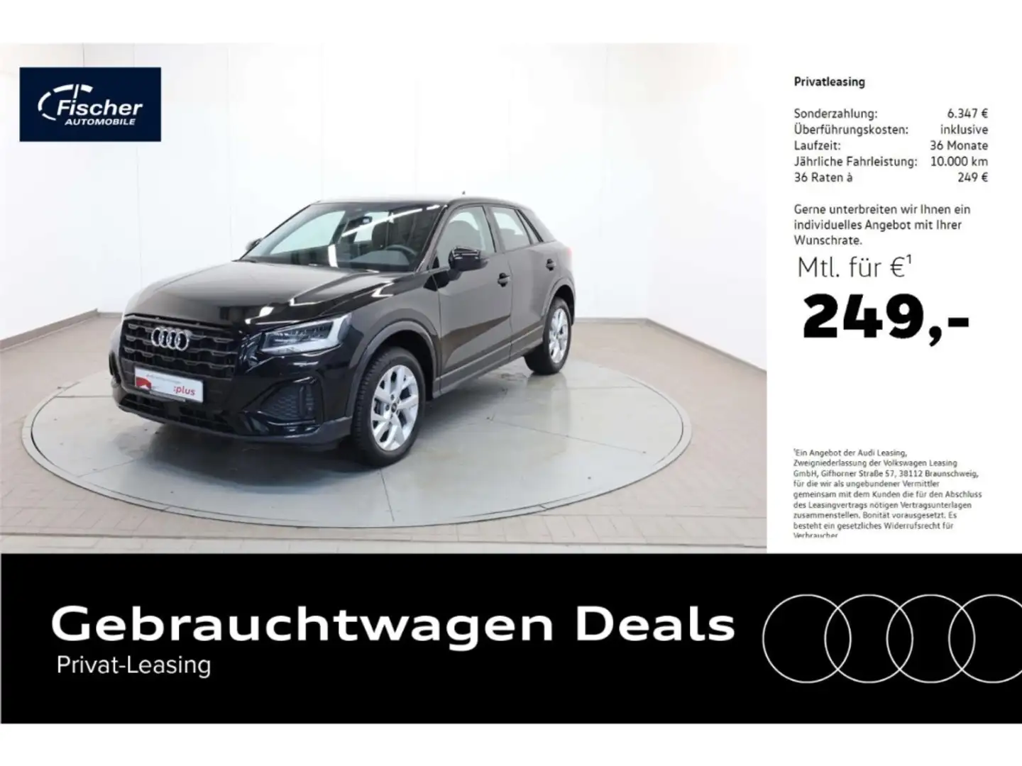Audi Q2 35 TDI advanced S-Tronic Leder/NAV/RFK/SH Schwarz - 1