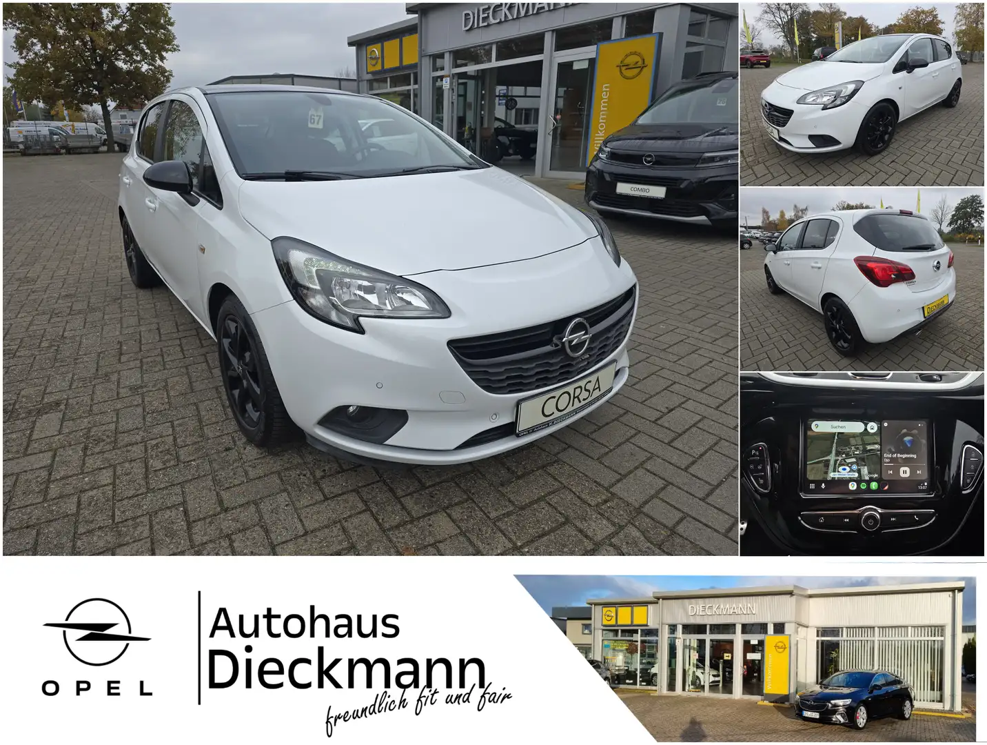Opel Corsa 1.4 Color Edition SHZ PDC IntelliLink LM Allwetter Blanc - 1