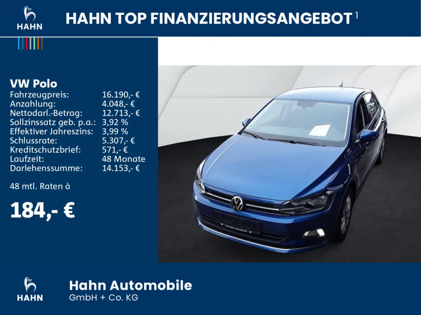 Volkswagen Polo Highline 1.0TSI Klima PDC Bluetooth SHZ Blau - 2