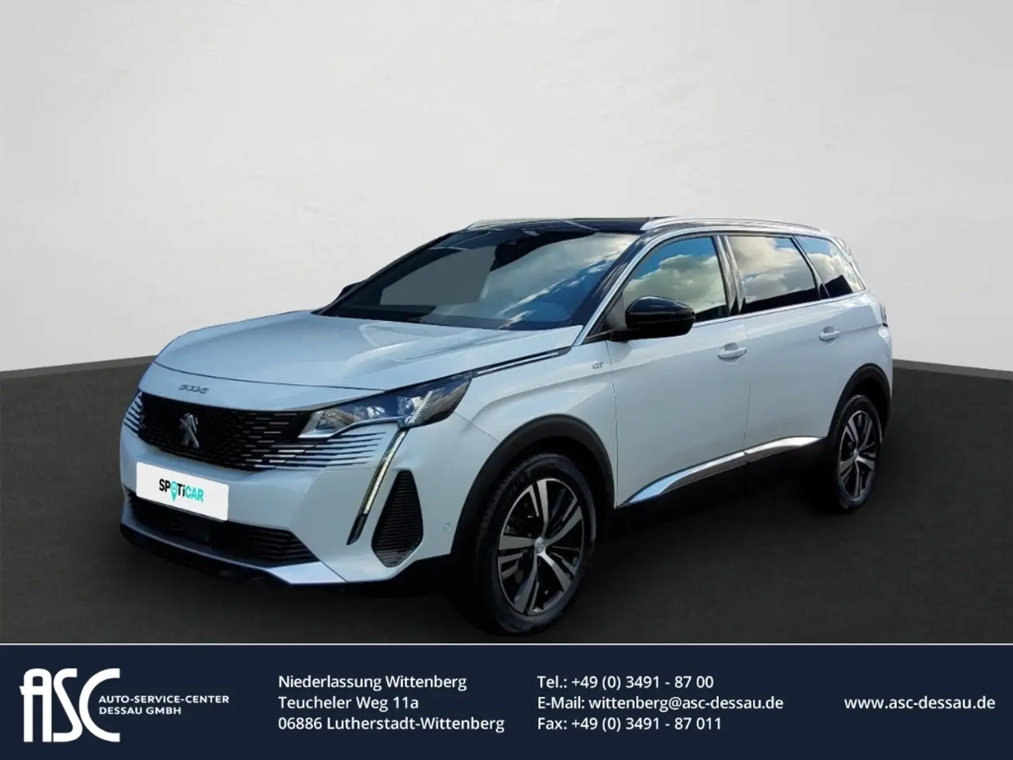 Peugeot 5008 GT/FullLED/Sitzh/Kamera/AZV/AGR Sitze/elHeckkl/Car Weiß - 1