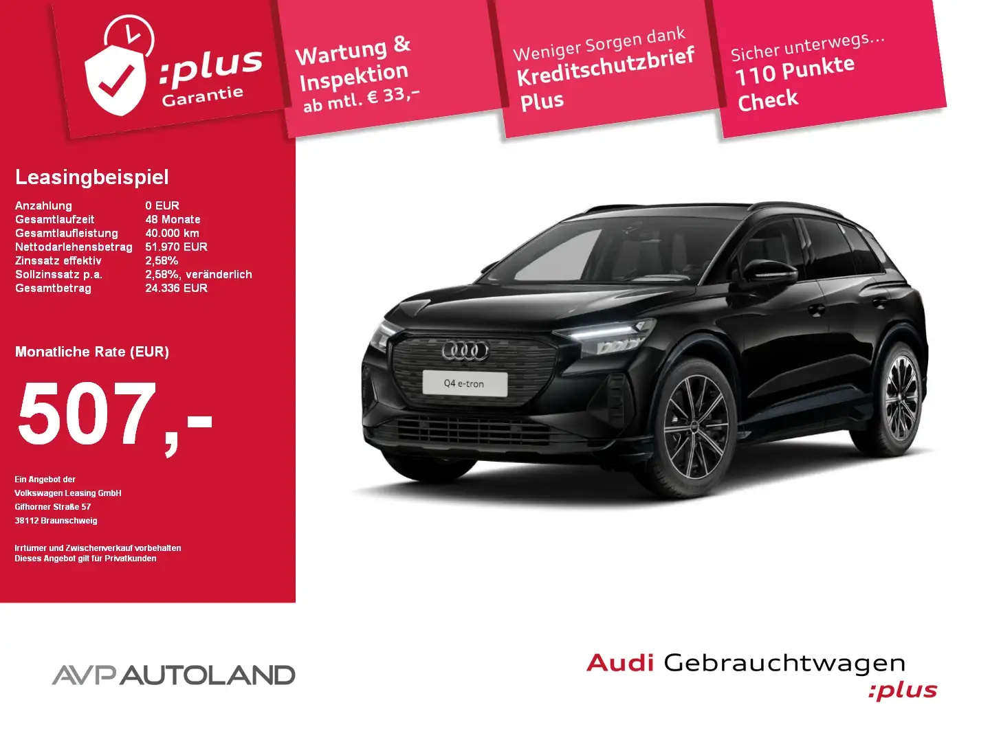Audi Q4 e-tron Q4 55 e-tron quattro Schwarz - 1