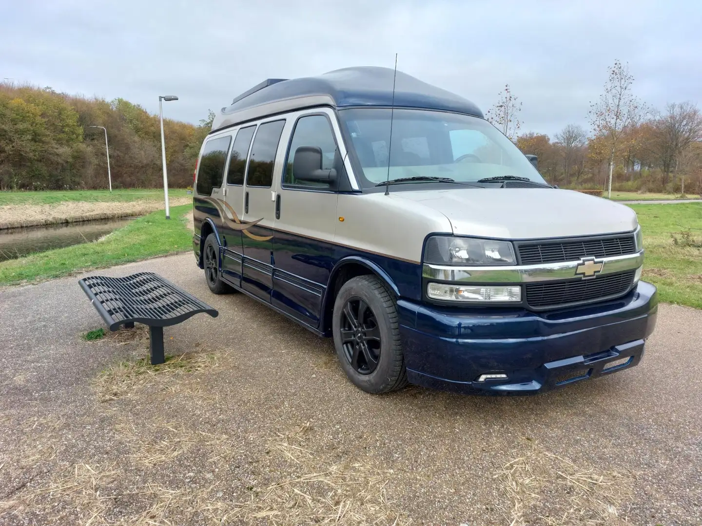 Chevrolet Chevy Van USA Camper 5.3 V8 met LPG en GARANTIE !!! Blu/Azzurro - 2