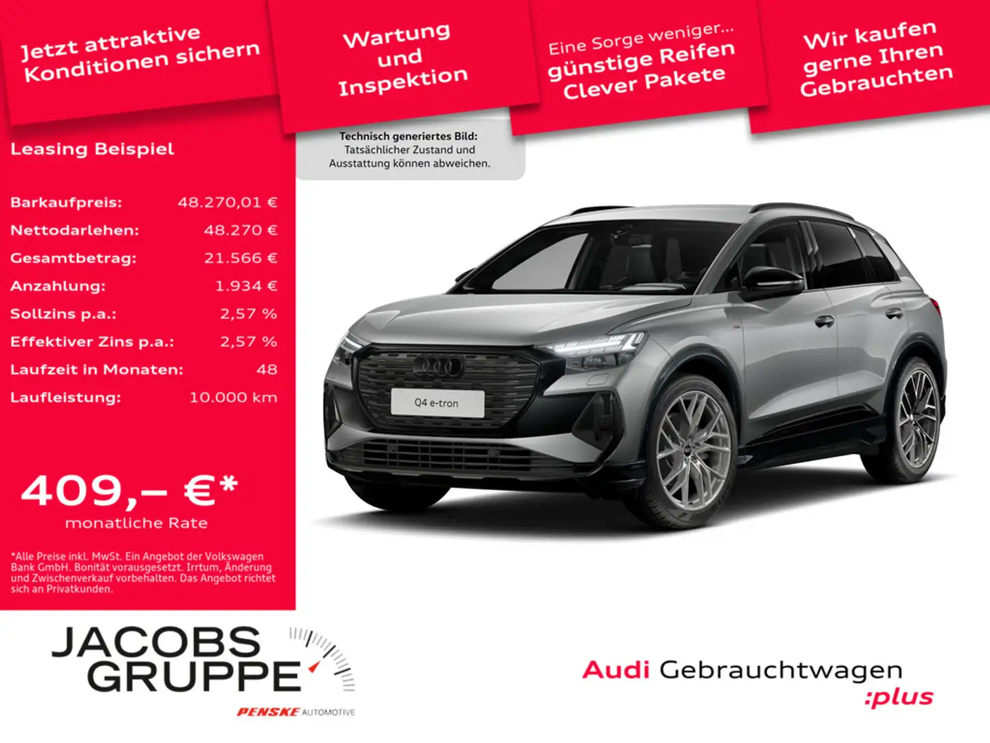 Audi Q4 e-tron Grau - 1