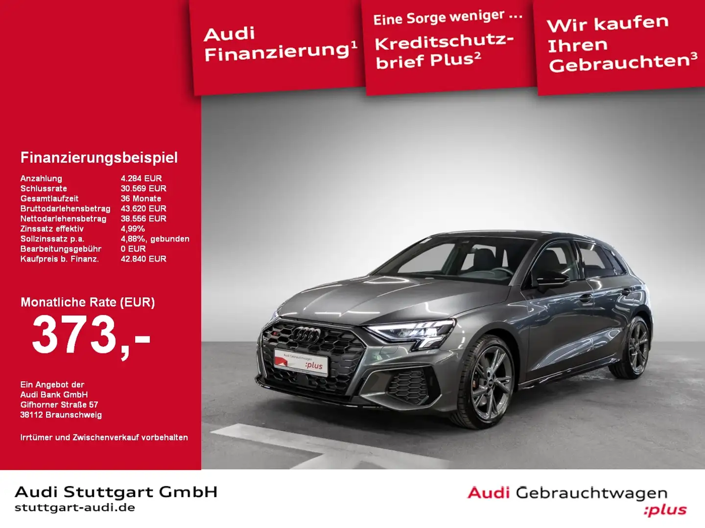 Audi S3 Sportback 2.0 TFSI quattro LED virtCo Kamera Grau - 1