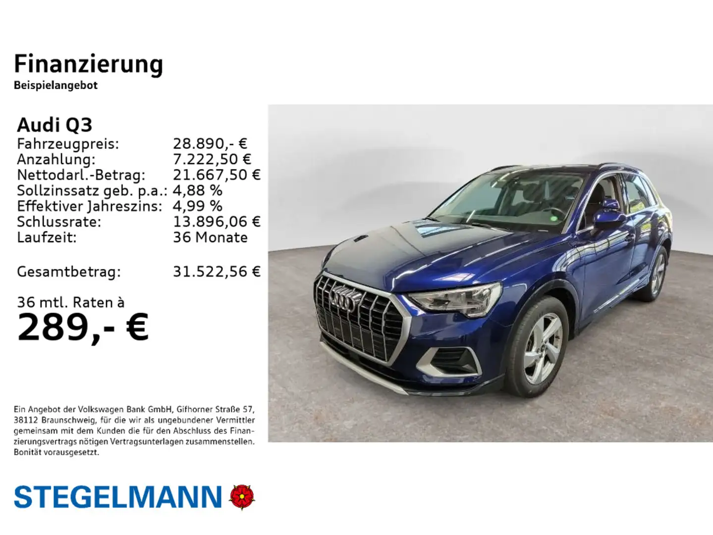 Audi Q3 35 TDI advanced *AHK*App-Connect*LED* Blau - 2