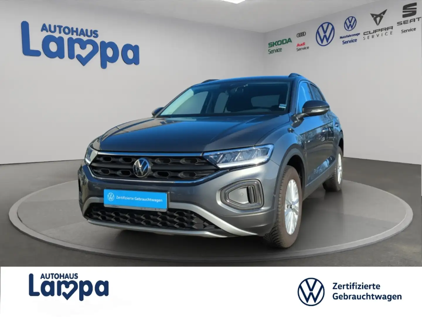 Volkswagen T-Roc Life 1.0 TSI 6-Gang NAV,SHZ,DAB+,LED Gris - 1