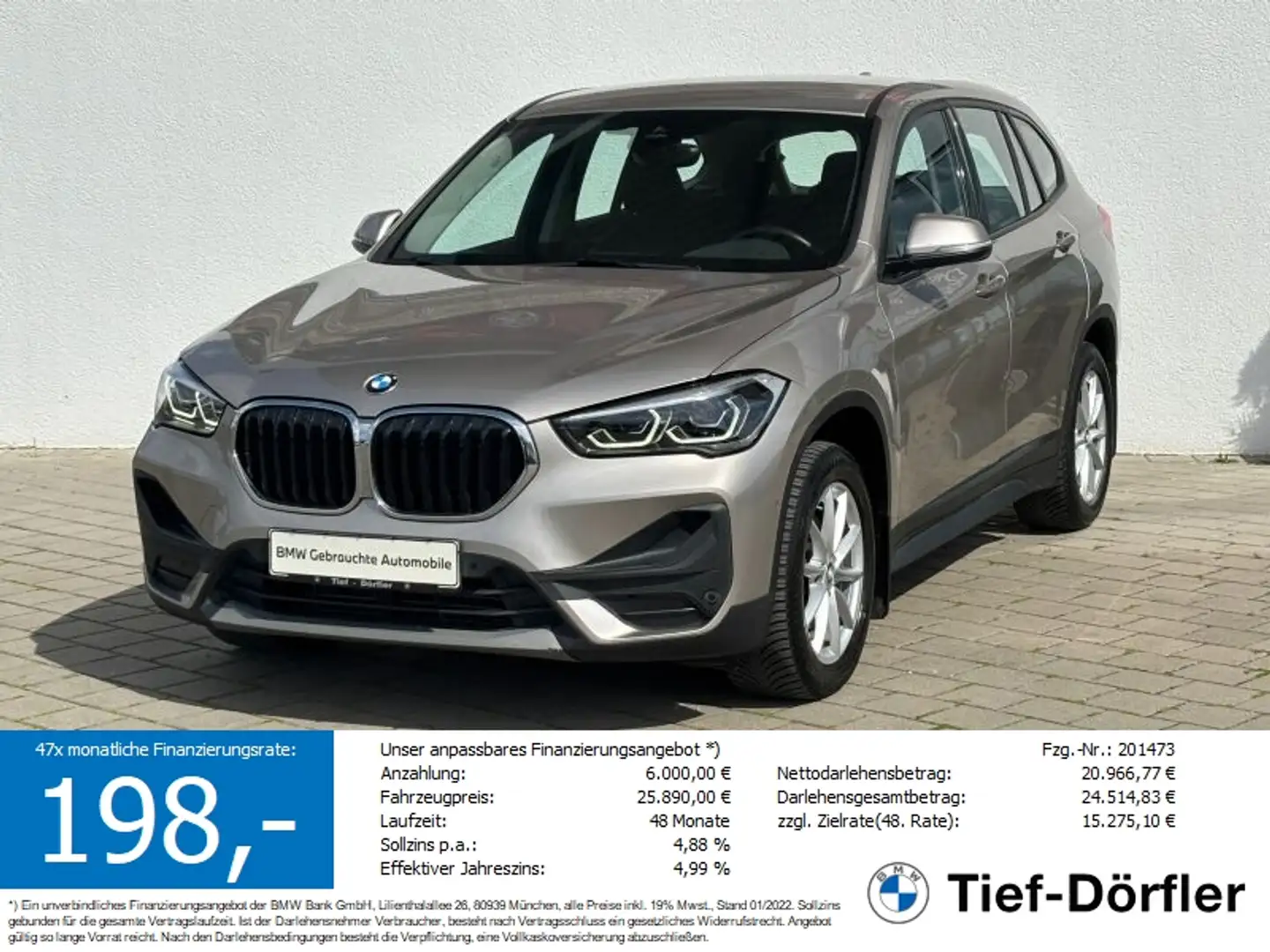 BMW X1 sDrive18i DKG LED/NAVI/TEMPO/DAB/H-Klappe Plateado - 1