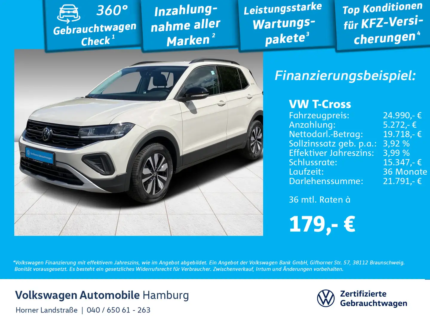 Volkswagen T-Cross Goal 1.0TSI Sitzheizung Einparkhilfe ACC Grau - 1