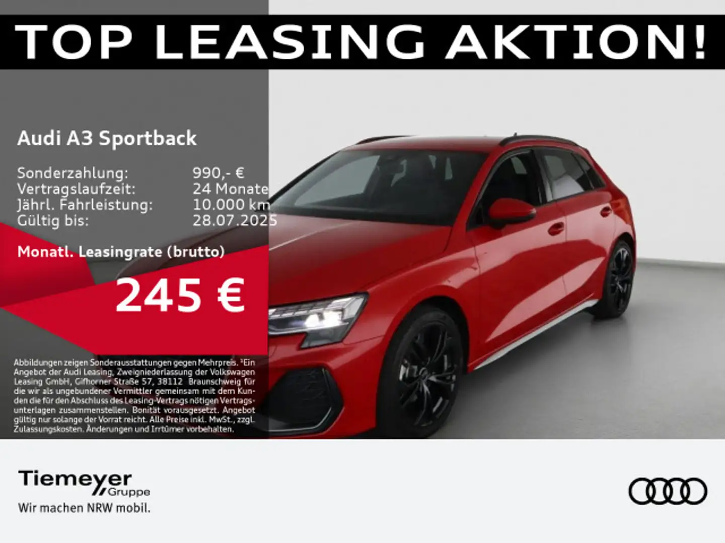Audi A3 30 TFSI S LINE LM18 MATRIX AHK KAME Rot - 1