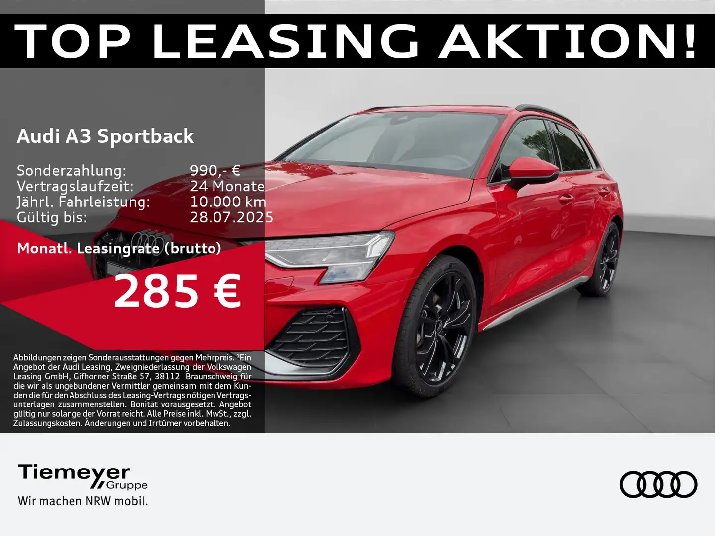 Audi A3 30 TFSI S LINE LM18 MATRIX AHK KAME Rood - 1