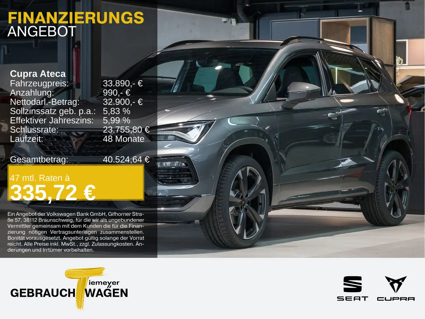 CUPRA Ateca 1.5 TSI DSG TOP VIEW LED NAVI KEYLESS LM19 Grau - 1