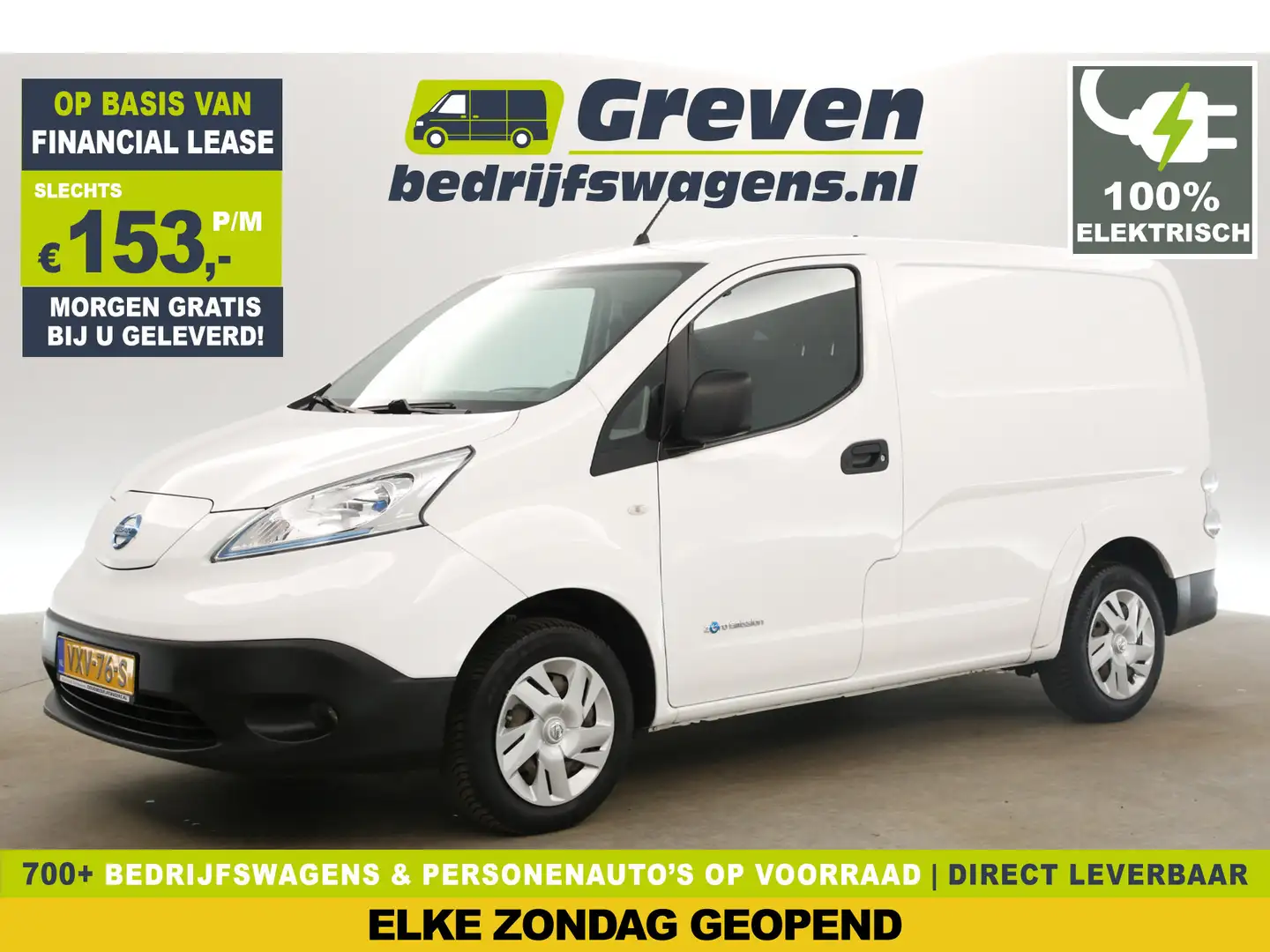 Nissan E-NV200 Optima L1H1 Elektrisch | EMISSIEVRIJE ZONE | Airco Beyaz - 1