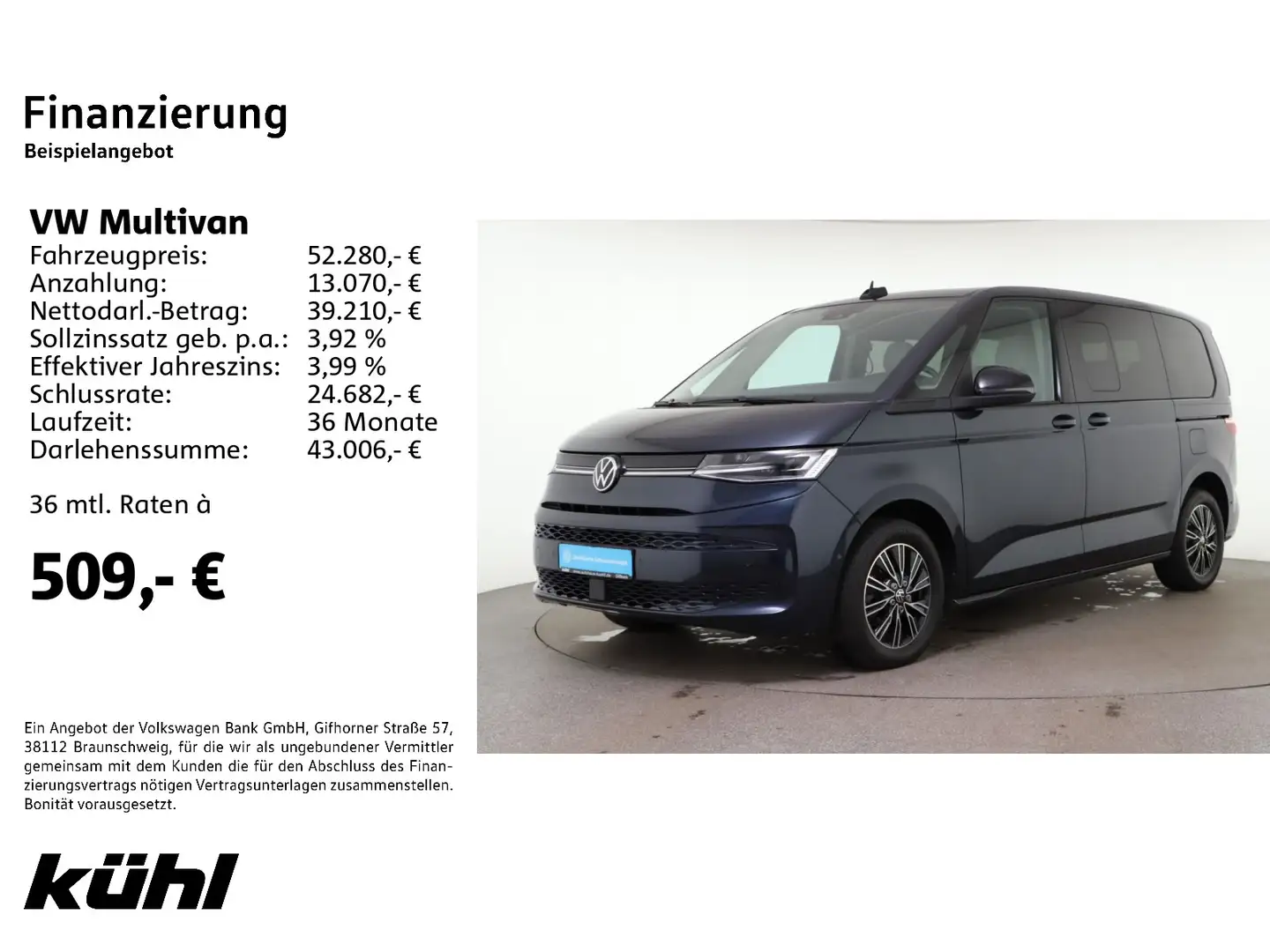 Volkswagen T7 Multivan T7 Multivan 2.0 TDI DSG Life IQ.Light Standhzg. Niebieski - 2