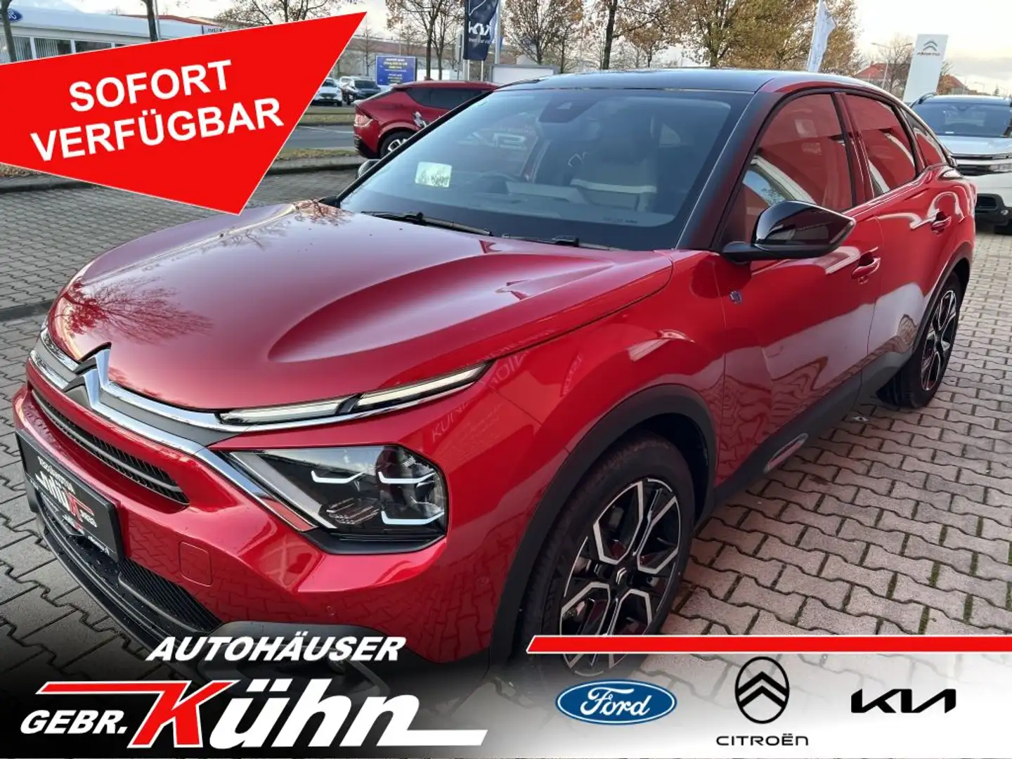 Citroen C4 e-C4 Elektro 136 Shine + Kälte-P., Schiebedach ! Rot - 1