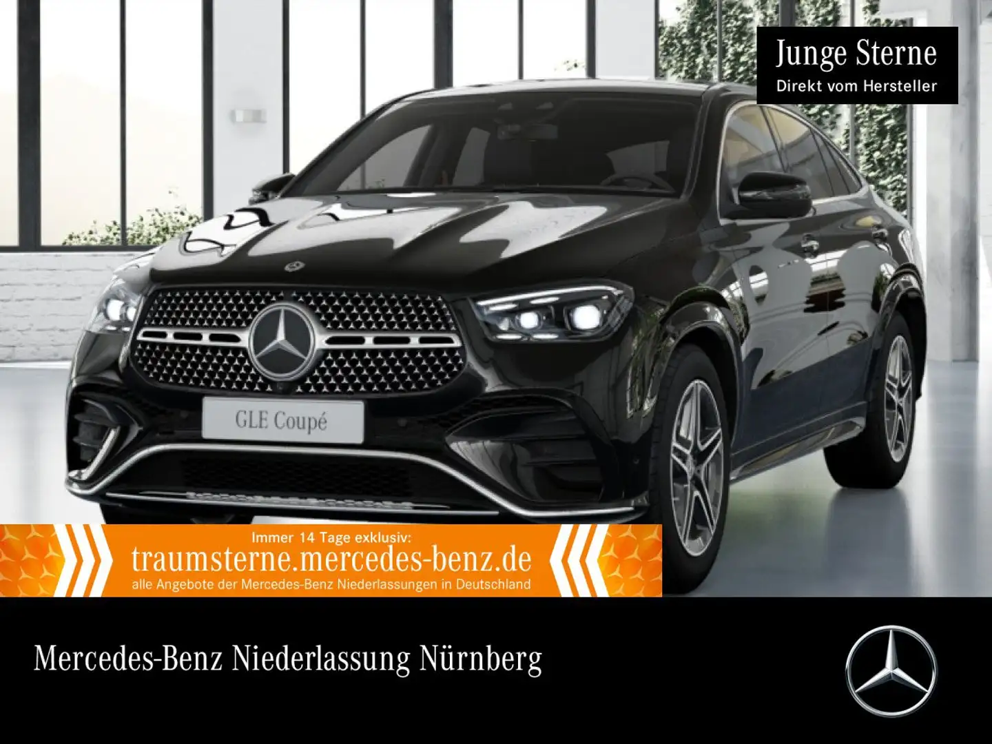Mercedes-Benz GLE 450 d Coupé 4M AMG+PANO+360+AHK+MULTIBEAM+20" Schwarz - 1