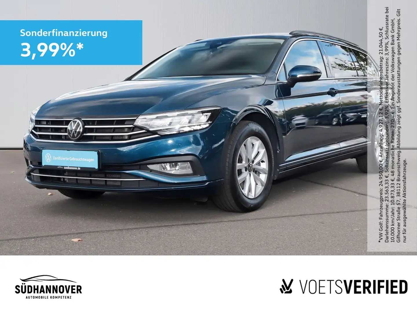 Volkswagen Passat Variant Business 2.0 TDI DSG AHK+NAVI+LED Blau - 1