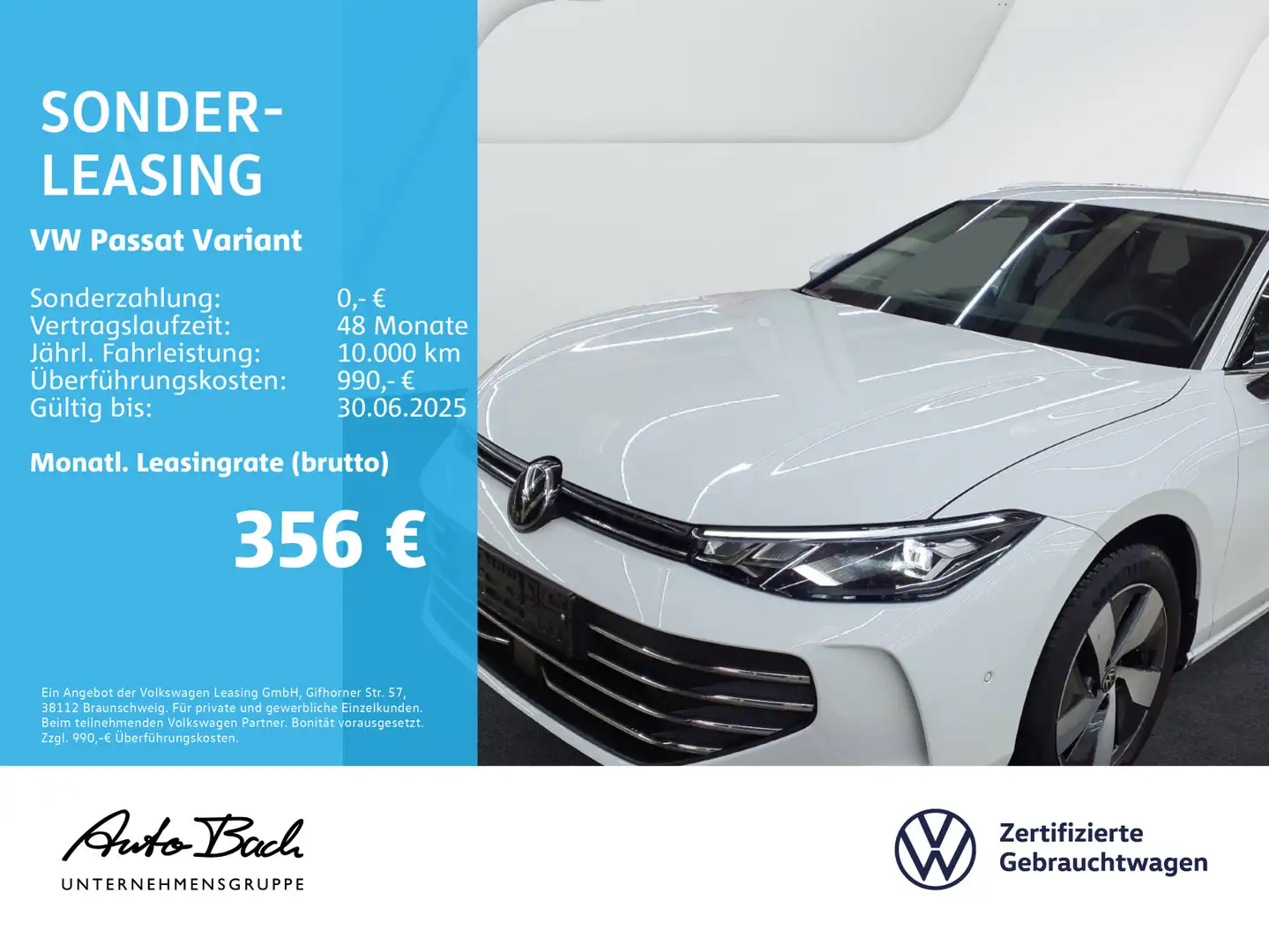 Volkswagen Passat Variant 1.5 eTSI DSG Business, LED, Navi, Weiß - 1