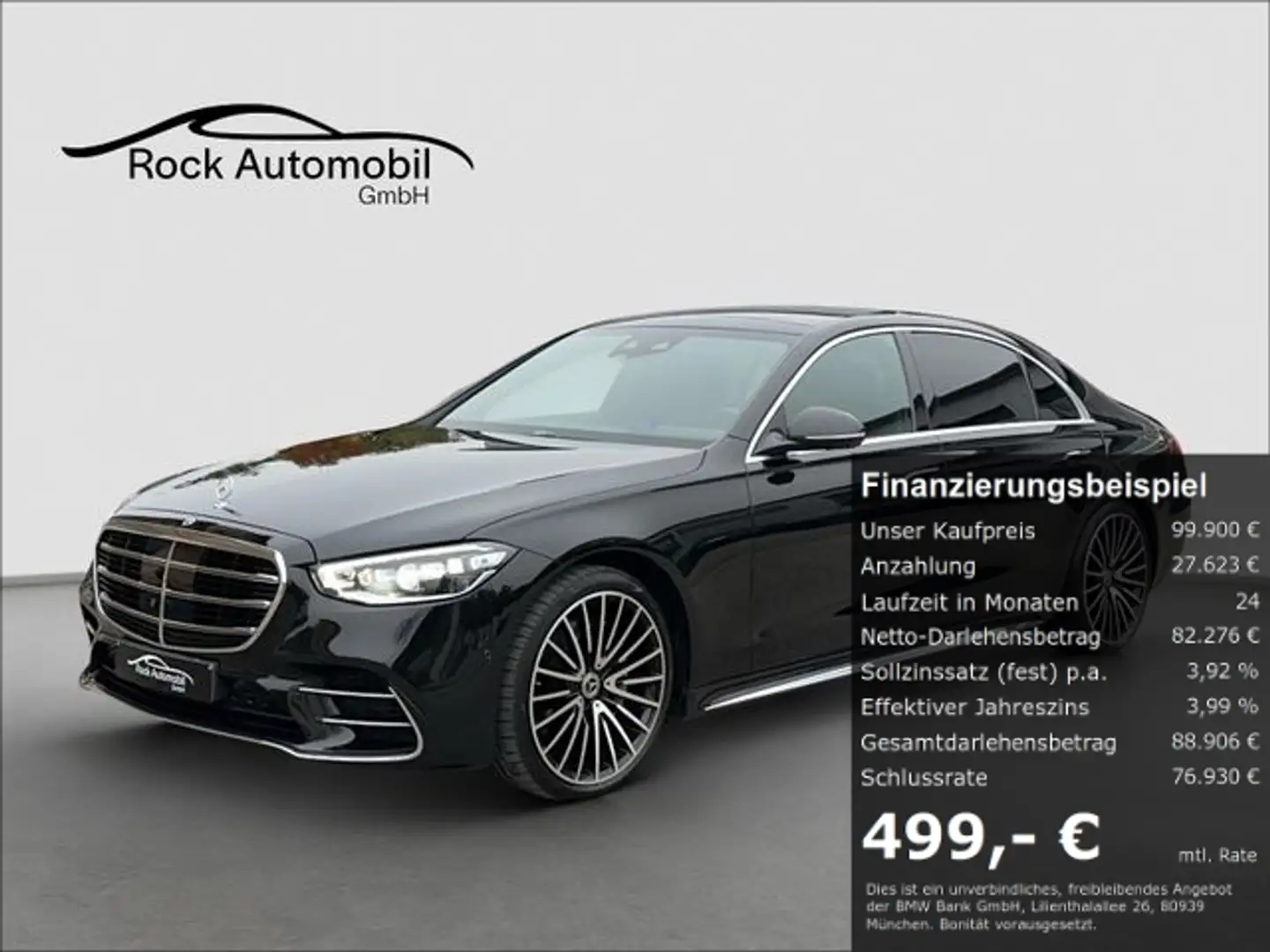 Mercedes-Benz S 400 d 4M L AMG 4D 499 € p.M. NP 204t € Noir - 1