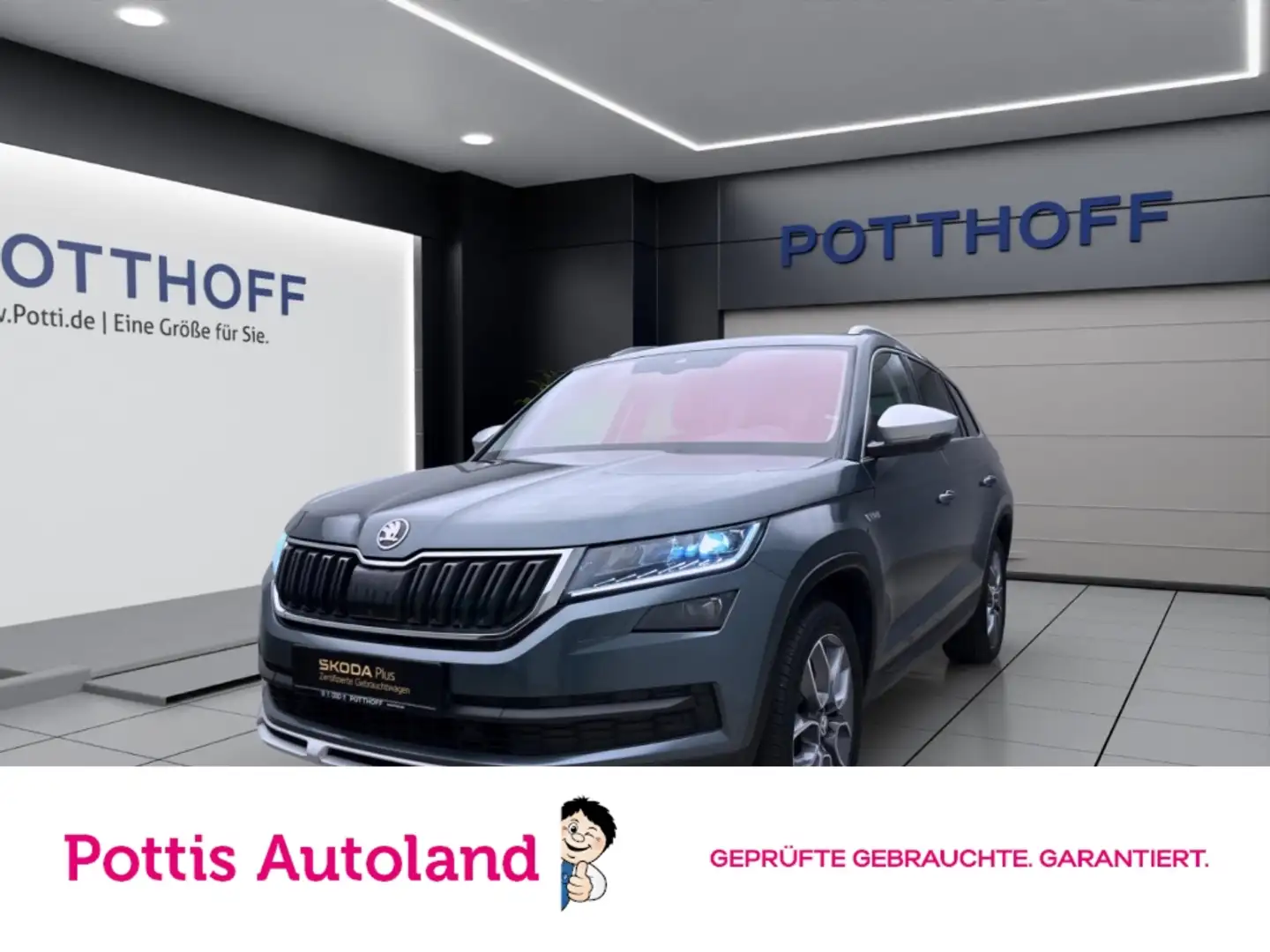 Skoda Kodiaq 2.0 TDI DSG 4x4 SCOUT STDHZG AHK KAMERA PDC 7Sitze Grau - 1