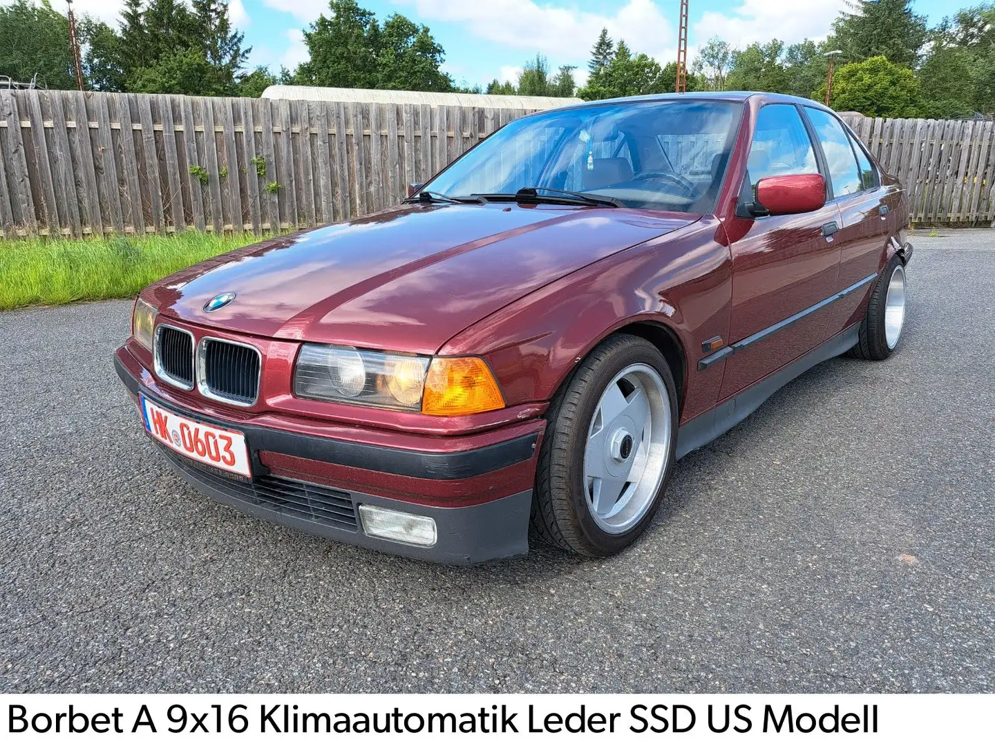 BMW 318 IS 140 PS US MODELL LEDER KLIMA Borbet A Rojo - 1