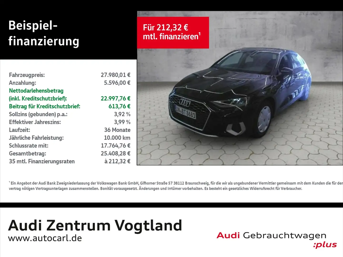 Audi A3 Sportback advanced 35 TFSI SHZ/PDC KLIMA ALU Schwarz - 1