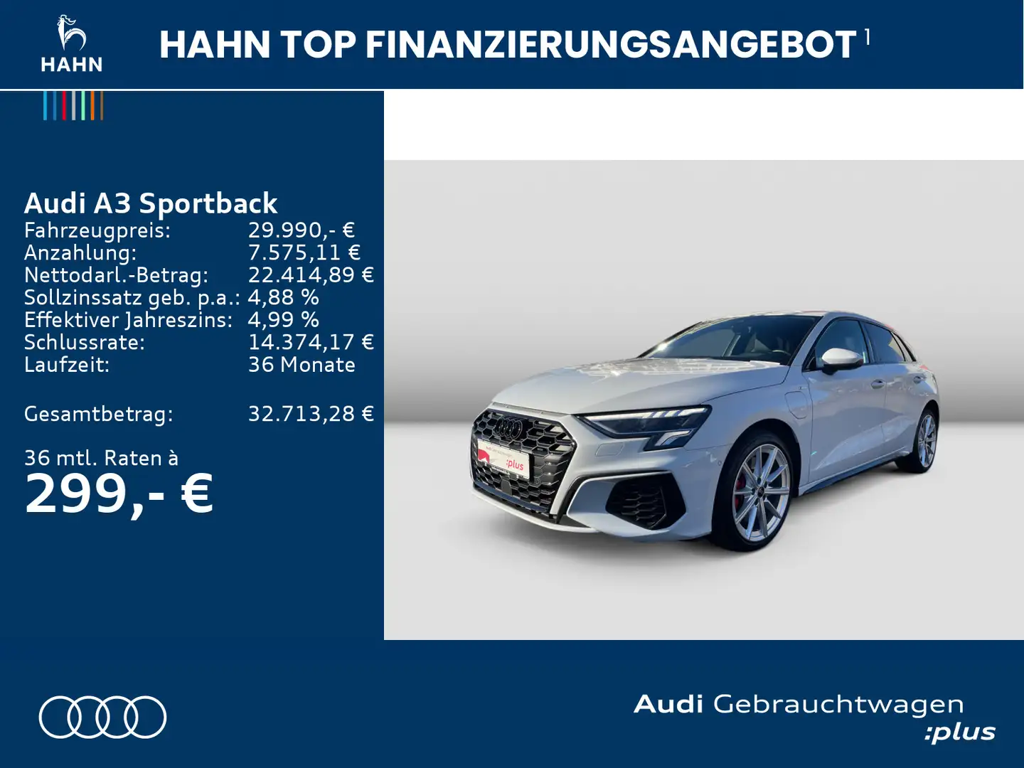 Audi A3 45 TFSIe S tronic S line B&O HUD Ca Weiß - 2