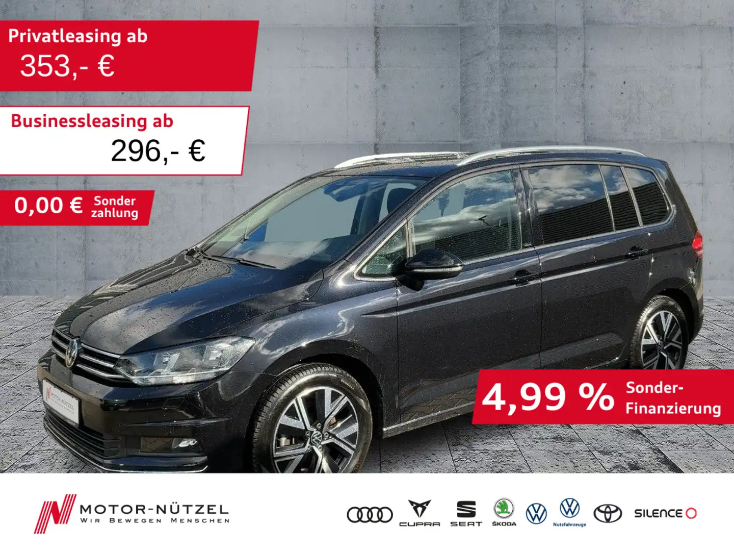 Volkswagen Touran 2.0 TDI DSG MOVE NAVI+APP+ACC+SHZ+PDC+RFK Schwarz - 1
