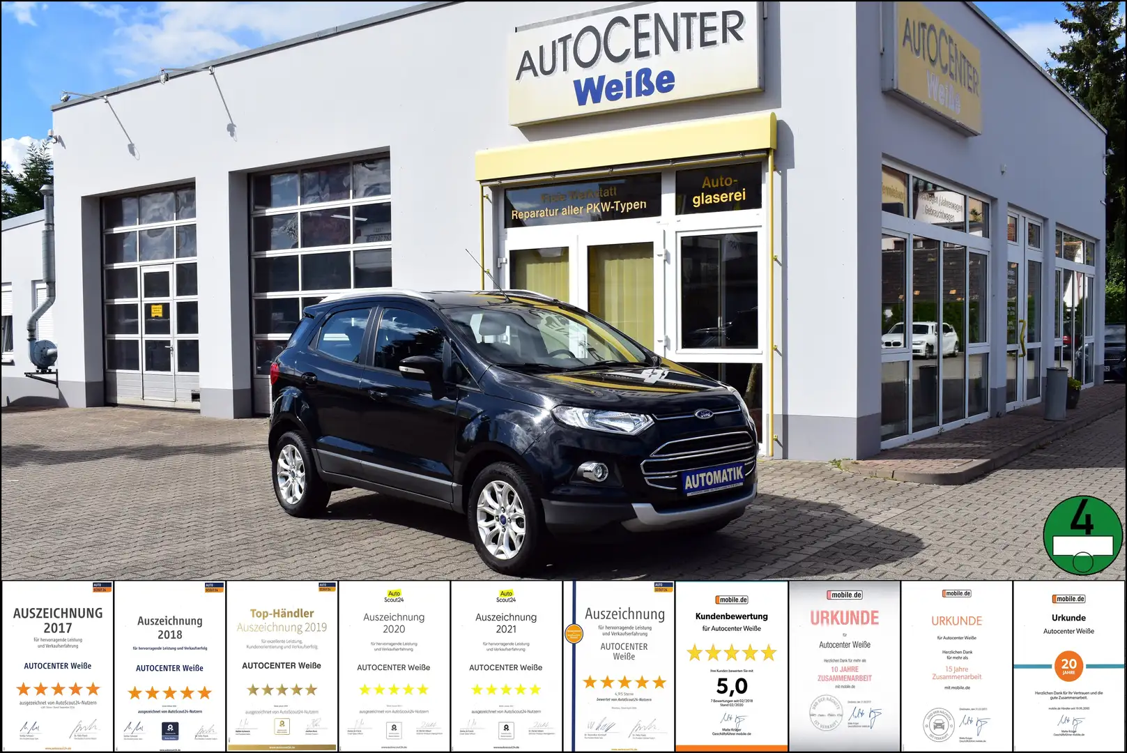 Ford EcoSport Titanium TÜV 09/27 Kamera Garantie Schwarz - 1