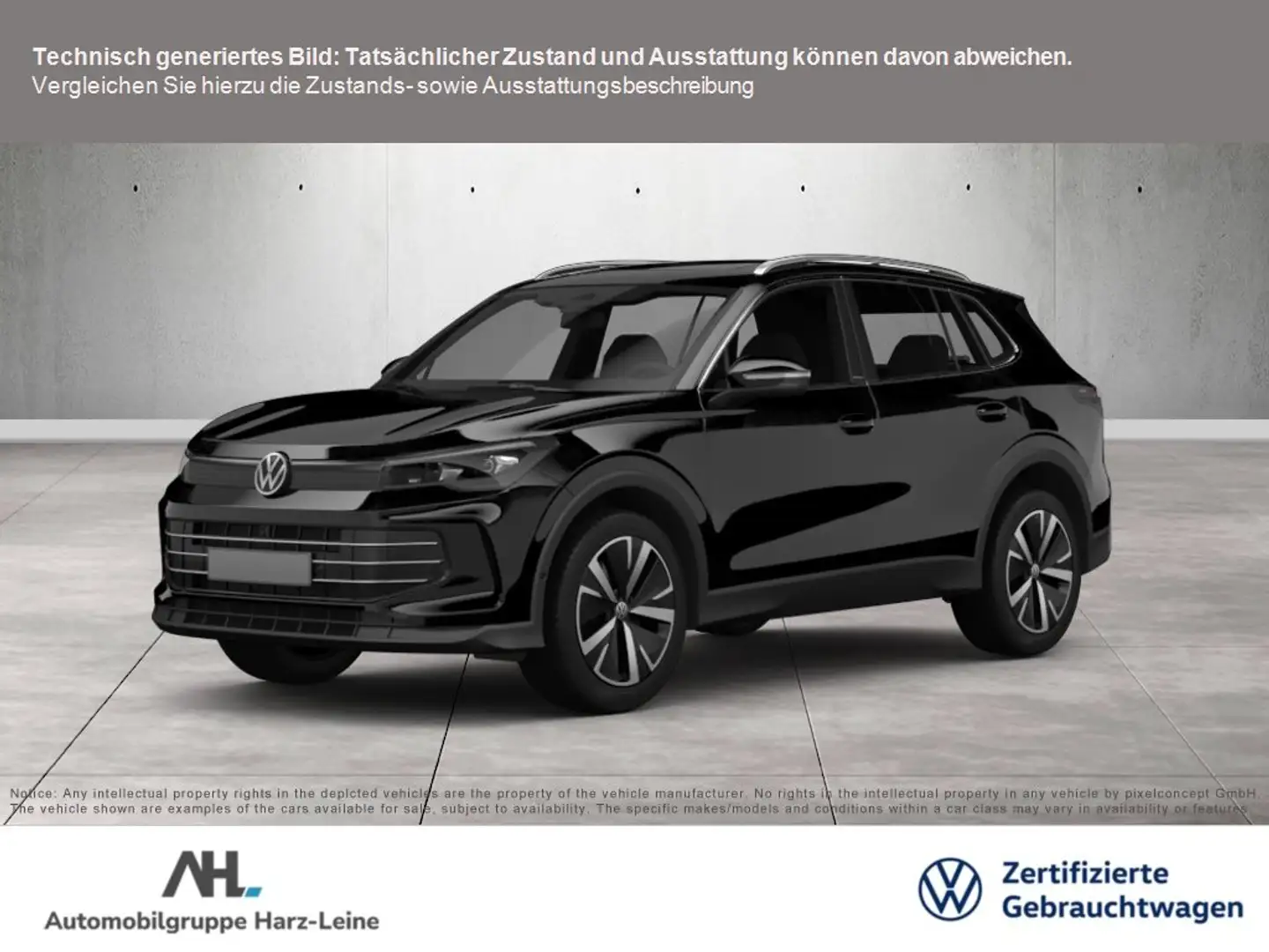 Volkswagen Tiguan ELEGANCE eTSI DSG+AHK+ALU 19''+DCC PRO+LED-MATRIX+ Schwarz - 1