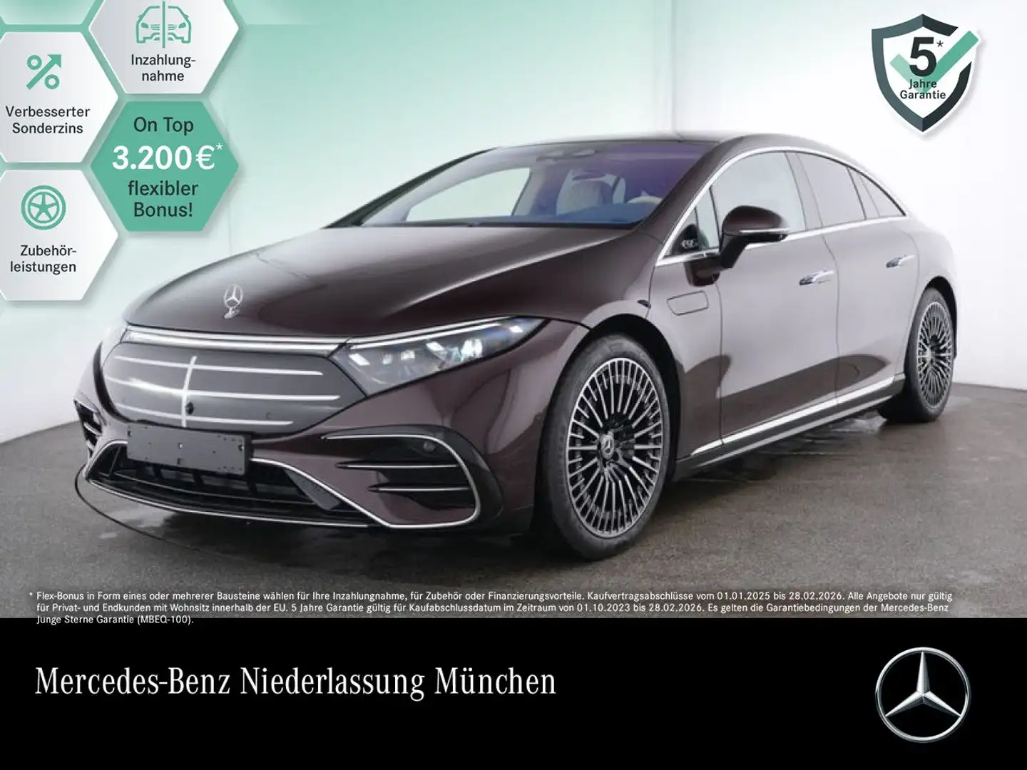 Mercedes-Benz EQS 450 AMG Fahrass Fondent Pano Burmester Distr. Rojo - 1
