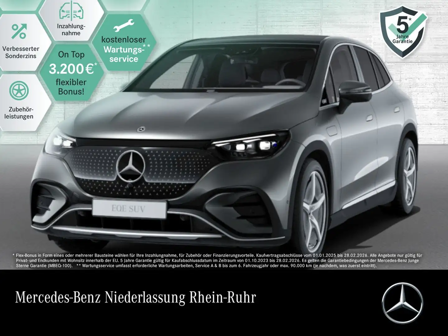 Mercedes-Benz EQE SUV EQE 300 AMG+PANO+360+BURMESTER+KEYLESS Grau - 1