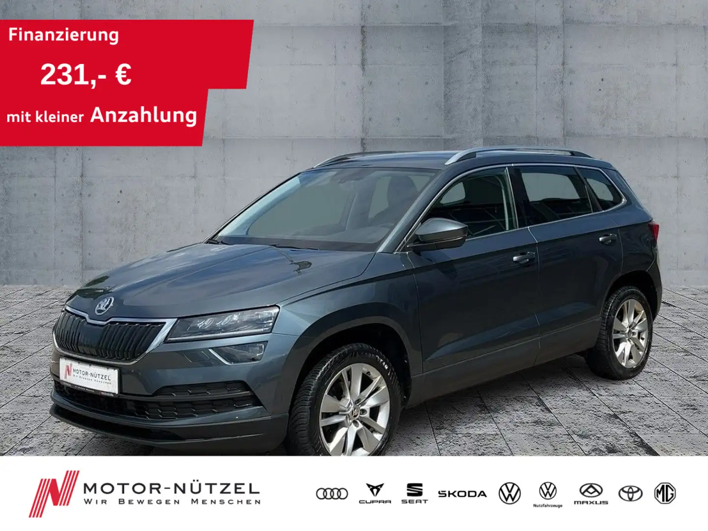 Skoda Karoq 1.5 TSI DSG STYLE LED+AHK+APP+SHZ+RFK+DAB Grau - 1
