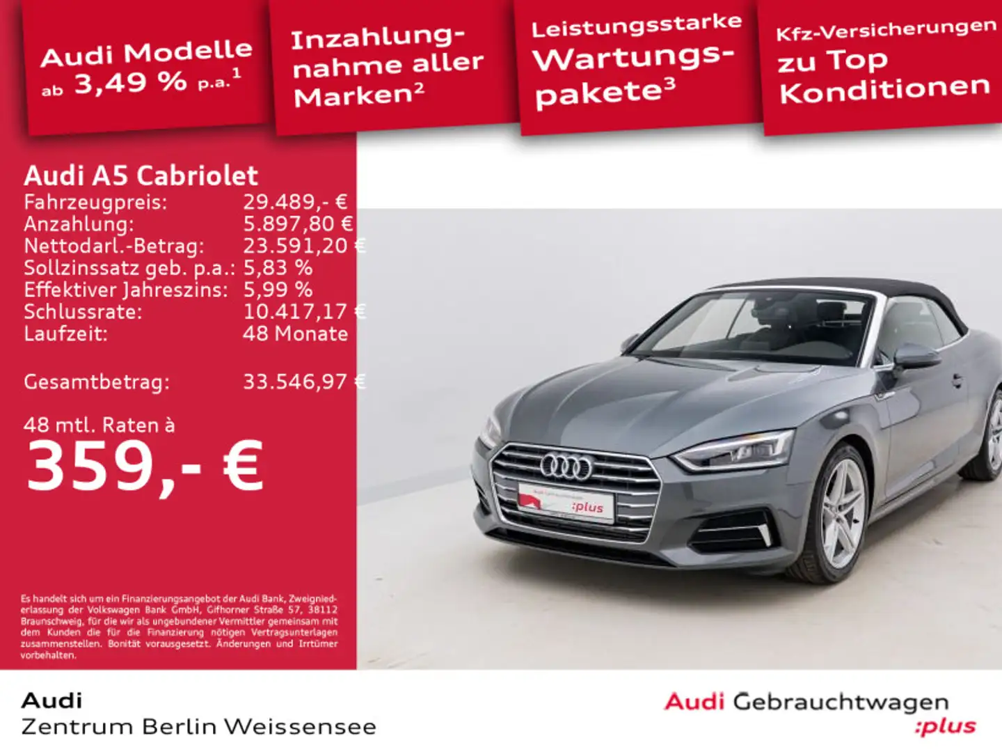 Audi A5 40 TFSI S-TRO*LED*LEDER*NAV*SHZ*PDC Gris - 1