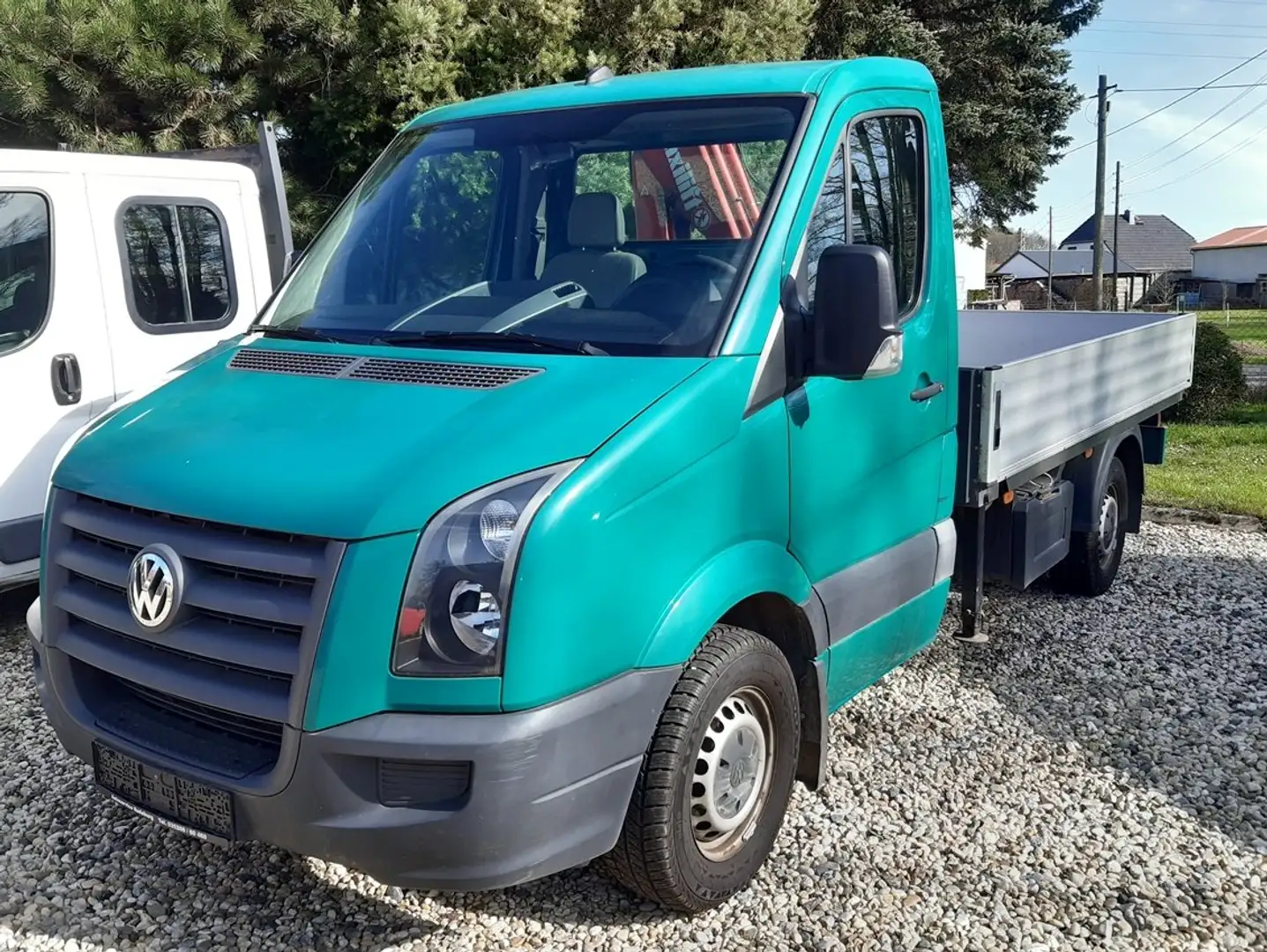 Volkswagen Crafter mit Ladekran Grün - 1