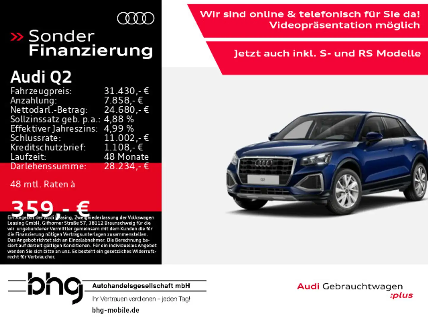 Audi Q2 advanced 35 TFSI  S tronic Blu/Azzurro - 1